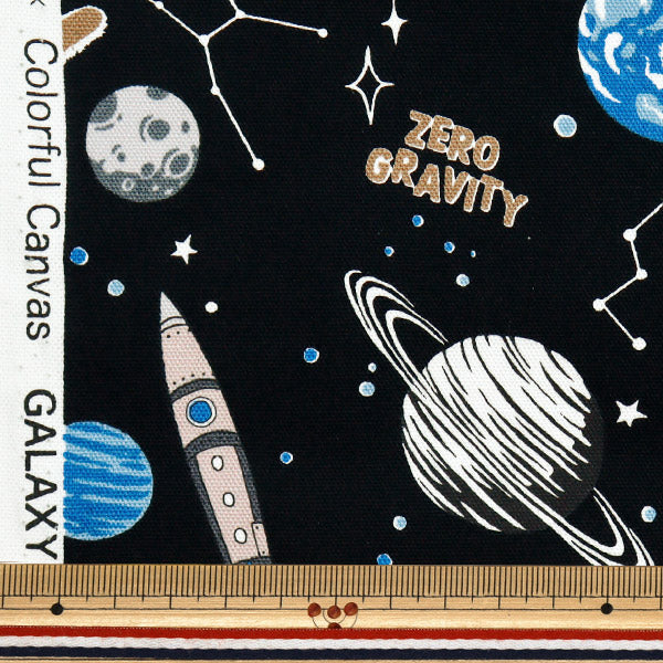 [Cantidad a partir de 5] Tela 『Oxford Colorido lienzo galaxy negro cocan-gala-bk" KOKKA