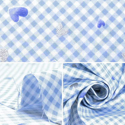 [Quantità a partire da 5] Tessuto 『fogli Tela colorate cuori scintillanti blu cocan-ht-bl" KOKKA