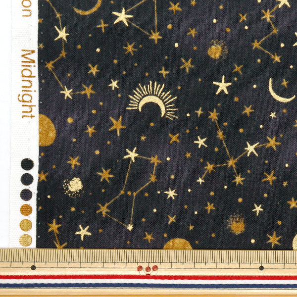 [Cantidad a partir de 5] Tela "ESTRELLA NUEVA láminas Medianoche negro nse-mid-bk" KOKKA 【Yuzawayaoriginal】