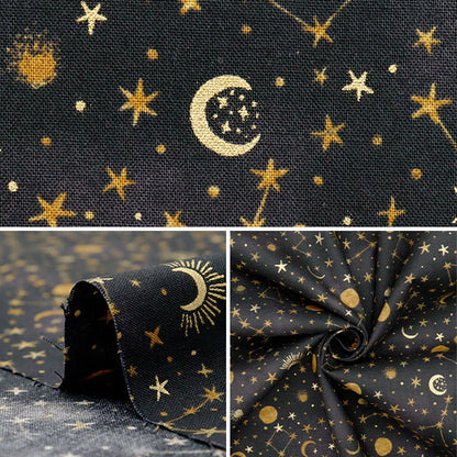 [Cantidad a partir de 5] Tela "ESTRELLA NUEVA láminas Medianoche negro nse-mid-bk" KOKKA 【Yuzawayaoriginal】