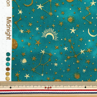 [Cantidad a partir de 5] Tela "ESTRELLA NUEVA láminas Midnight Green NSE-Mid-Gr" KOKKA 【Yuzawayaoriginal】