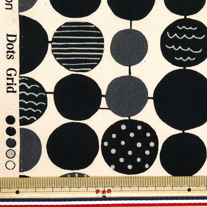 [Cantidad a partir de 5] Tela "ESTRELLA NUEVA láminas Grid de punto negro nse-dot-bk" KOKKA 【Yuzawayaoriginal】