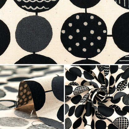 [Cantidad a partir de 5] Tela "ESTRELLA NUEVA láminas Grid de punto negro nse-dot-bk" KOKKA 【Yuzawayaoriginal】