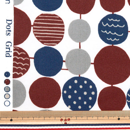 [Quantità a partire da 5] Tessuto "Nova fogli Dot grid bordeaux nse-dot-br" KOKKA 【Yuzawayaoriginale】