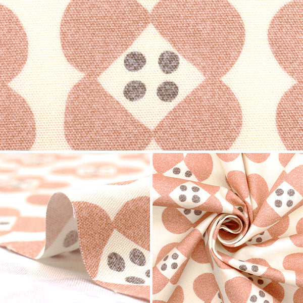 [Quantity starting from 5] Fabric "NOVA Oxford Ohajiki Flower Pink NOX-OFL-PI" KOKKA 【Yuzawayaoriginal】