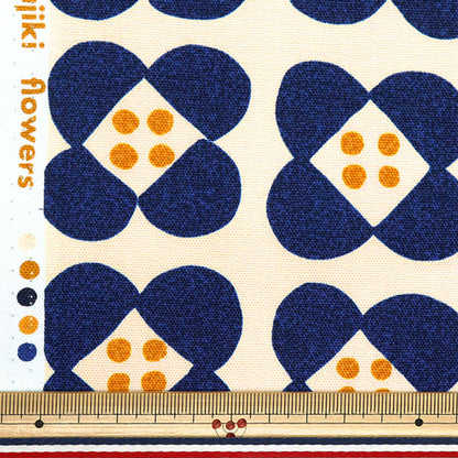 【数量5から】 生地 『NOVA オックス オハジキフラワー ネイビー NOX-OFL-NV』 KOKKA コッカ 【ユザワヤオリジナル】