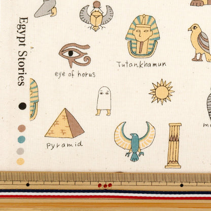 【数量5から】 生地 『NOVA シーチング エジプトストーリーズ ナチュラル NSE-EGY-NA』 KOKKA コッカ 【ユザワヤオリジナル】