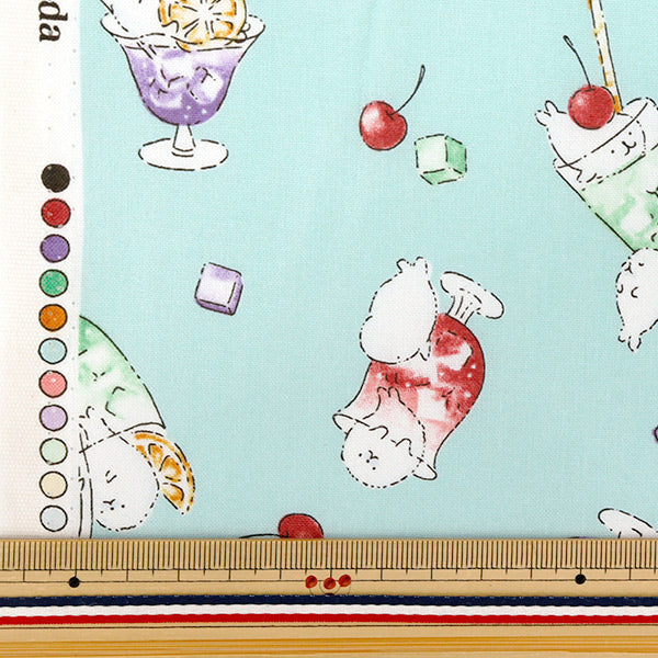 [Quantity starting from 5] Fabric "NOVA Sheeting See-Soda Sax NSE-SODA-SA" KOKKA 【Yuzawayaoriginal】