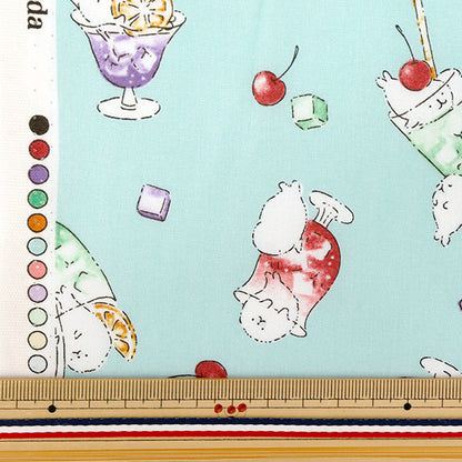 [Quantity starting from 5] Fabric "NOVA Sheeting See-Soda Sax NSE-SODA-SA" KOKKA 【Yuzawayaoriginal】