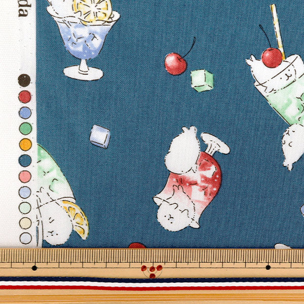 【数量5から】 生地 『NOVA シーチング シーソーダ ネイビー NSE-SODA-NV』 KOKKA コッカ 【ユザワヤオリジナル】