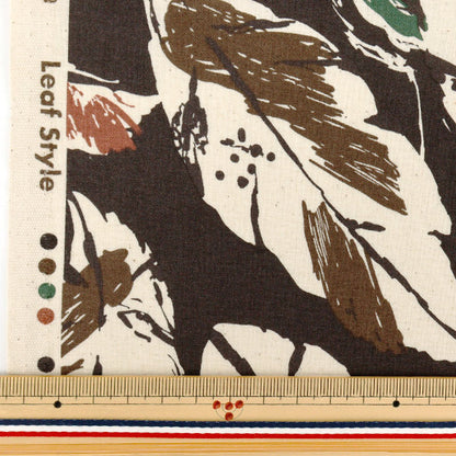 【数量5から】 生地 『NOVA シーチング リーフスタイル ブラウン NSE-LEAF-BR』 KOKKA コッカ 【ユザワヤオリジナル】