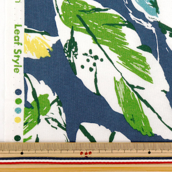 【数量5から】 生地 『NOVA シーチング リーフスタイル ブルー NSE-LEAF-BL』 KOKKA コッカ 【ユザワヤオリジナル】