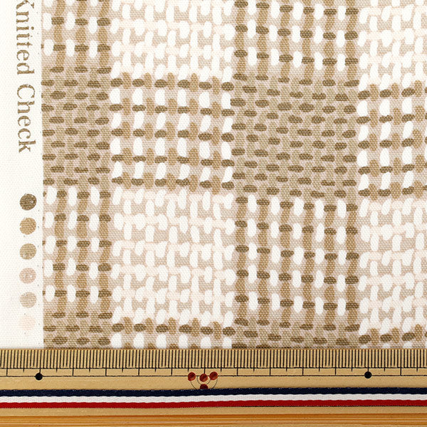 [Cantidad a partir de 5] Tela "ESTRELLA NUEVA Oxford Verificación de punto beige nox-kche-be" KOKKA 【Yuzawayaoriginal】