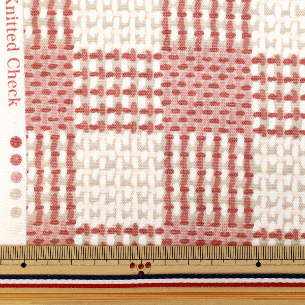 [Quantité à partir de 5] Tissu "NOVA Oxford Chèque en tricot rose nox-kche-pi" KOKKA 【Yuzawayaoriginal】