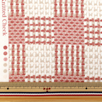 [Quantité à partir de 5] Tissu "NOVA Oxford Chèque en tricot rose nox-kche-pi" KOKKA 【Yuzawayaoriginal】