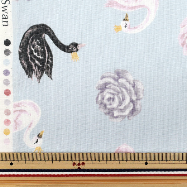 [Quantity starting from 5] Fabric "NOVA Sheeting Princess Swan Saxophone NSE-SWAN-SA" KOKKA 【Yuzawayaoriginal】