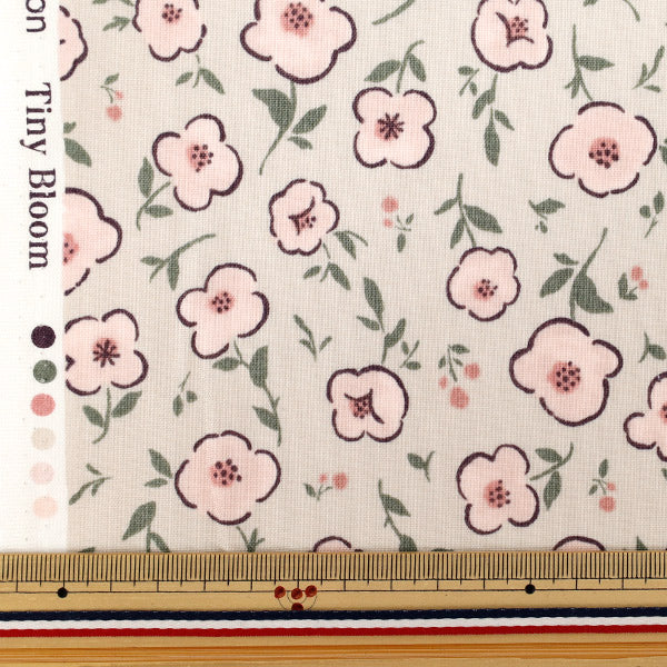 [Quantity starting from 5] Fabric "NOVA Sheeting Tiny Bloom Beige x Pink NSE-TB-BE*PI" KOKKA 【Yuzawayaoriginal】