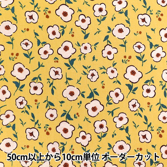[الكمية تبدأ من 5] الأقمشة "نوفا الأغطية Tiny Bloom Yellow X Pink NSE-TB-YE*PI" KOKKA 【Yuzawayaإبداعي】