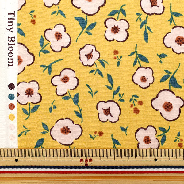 [Menge ab 5] Stoff "NOVA leinwandbindung Winzige blühende gelbe x rosa nse-tb-ye*pi" KOKKA 【YuzawayaOriginal】