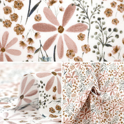 [Quantity starting from 5] Fabric "NOVA Sheeting Smoky Botanical Pink NSE-SMO-PI" KOKKA 【Yuzawayaoriginal】