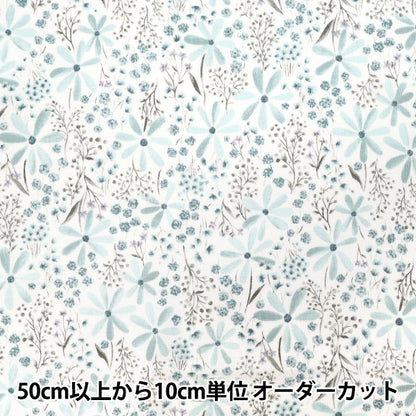[Quantity starting from 5] Fabric "NOVA Sheeting Smoky Botanical Mint NSE-SMO-MI" KOKKA 【Yuzawayaoriginal】