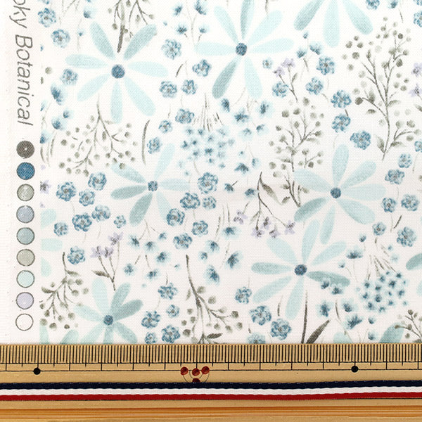 [Quantity starting from 5] Fabric "NOVA Sheeting Smoky Botanical Mint NSE-SMO-MI" KOKKA 【Yuzawayaoriginal】