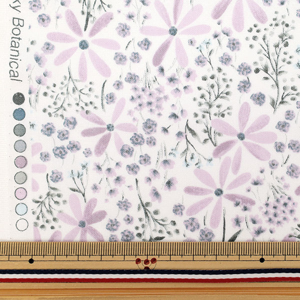 [Quantity starting from 5] Fabric "NOVA Sheeting Smoky Botanical Purple NSE-SMO-PP" KOKKA 【Yuzawayaoriginal】