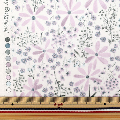 [Quantity starting from 5] Fabric "NOVA Sheeting Smoky Botanical Purple NSE-SMO-PP" KOKKA 【Yuzawayaoriginal】