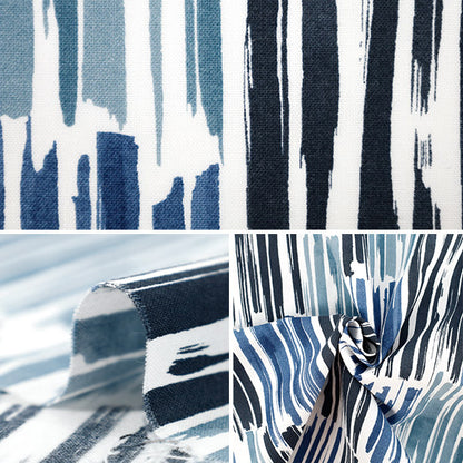 [Quantity starting from 5] Fabric "NOVA Sheeting Water Stripe White x Navy NSES-WS-WH*NV" KOKKA 【Yuzawayaoriginal】