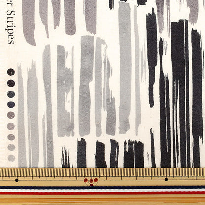 [Quantity starting from 5] Fabric "NOVA Sheeting Water Stripe Kinari x Black NSES-WS-NA*BK" KOKKA 【Yuzawayaoriginal】