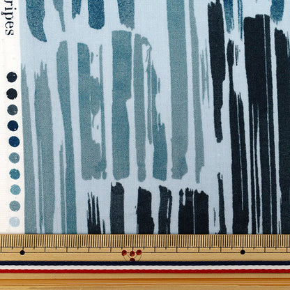 [Quantity starting from 5] Fabric "NOVA Sheeting Water Stripe Blue x Navy NSES-WS-BL*NV" KOKKA 【Yuzawayaoriginal】
