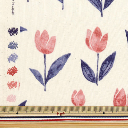 [Quantity starting from 5] Fabric 『Sheeting Palette Tulip Kinari 144-8055-I1NA" 【Yuzawayaoriginal】