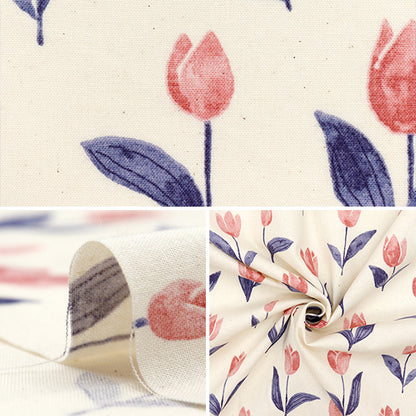 [Quantity starting from 5] Fabric 『Sheeting Palette Tulip Kinari 144-8055-I1NA" 【Yuzawayaoriginal】