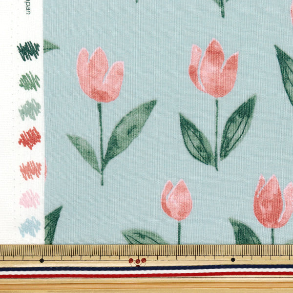 [Quantità a partire da 5] Tessuto 『fogli Palette tulipano blu chiaro 144-8055-I3SA" 【Yuzawayaoriginale】