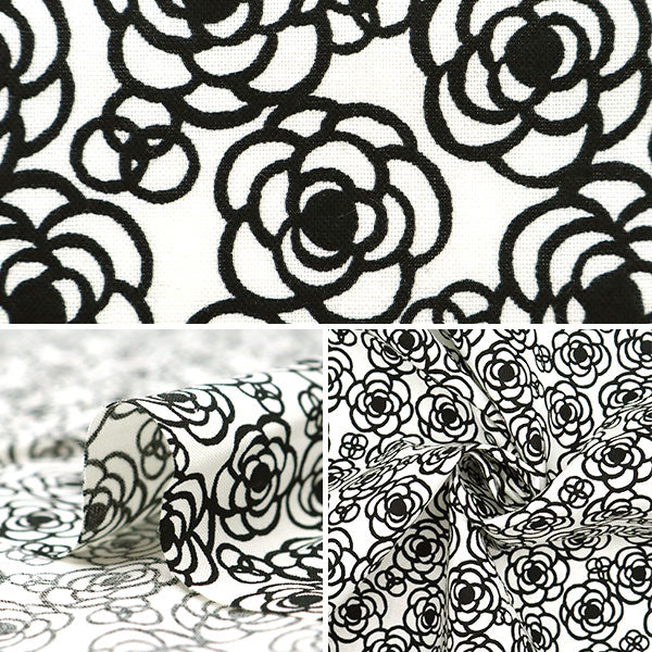 [Cantidad a partir de 5] Tela 『tela de tejido liso Mini camelia humo gris sqmcam-smgy"