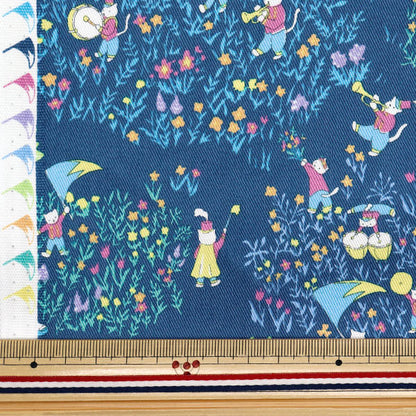 [Quantità a partire da 5] Tessuto "Twill Marching Blue Chtw-Mar-BL"