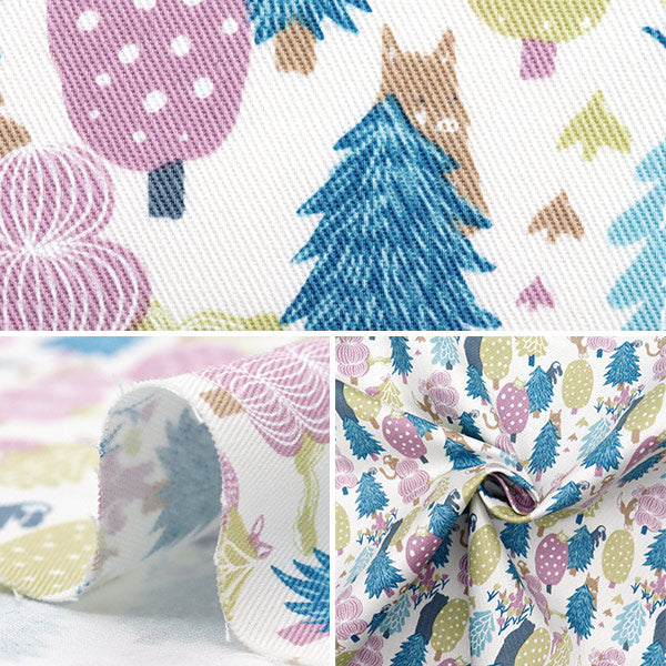 [Quantity starting from 5] Fabric "Twill Forest Hide and Seek Dull Pink CHTW-HID-DPK"