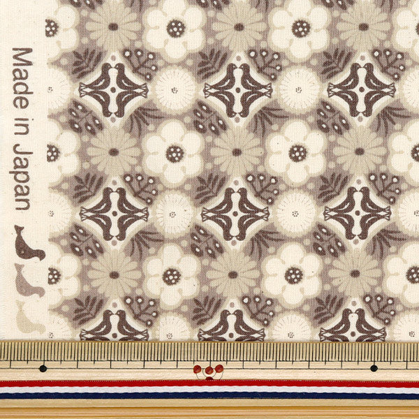 [Cantidad a partir de 5] Tela 『tela de tejido liso Flor beige chsq-ha-be-be"