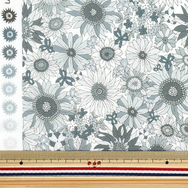 【数量5から】 生地 『スケア ひまわり ブラック SQSUFL-BK』