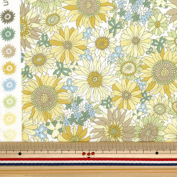【数量5から】 生地 『スケア ひまわり イエロー SQSUFL-YE』