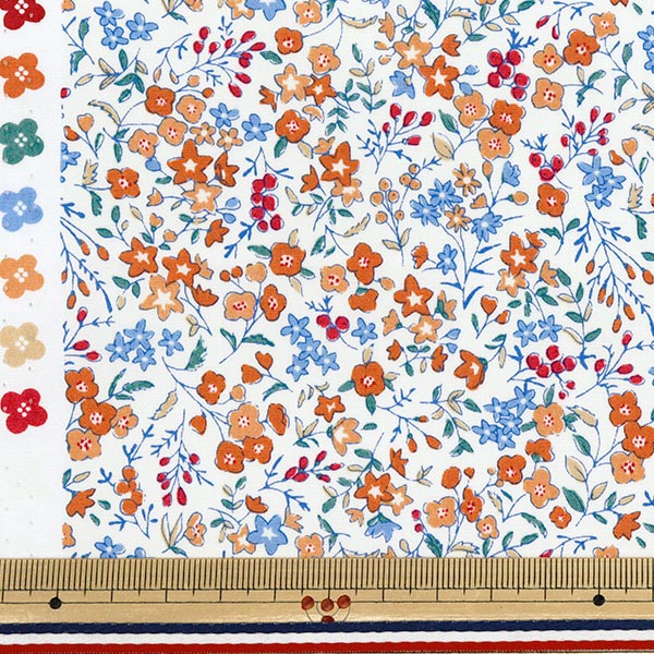 [Quantità a partire da 5] Tessuto "Broad Little Flower Garden Orange Shulifl-Or"