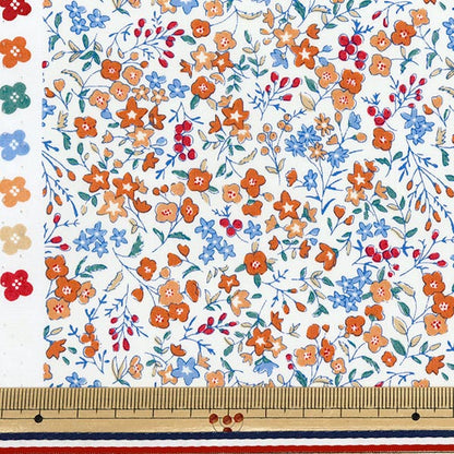 [Quantità a partire da 5] Tessuto "Broad Little Flower Garden Orange Shulifl-Or"