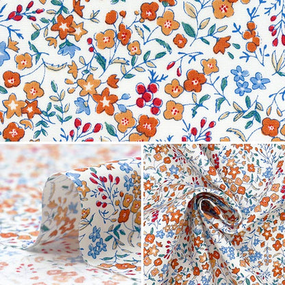 [Quantità a partire da 5] Tessuto "Broad Little Flower Garden Orange Shulifl-Or"