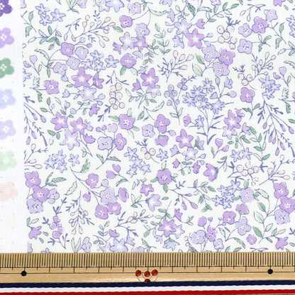 [Cantidad a partir de 5] Tela "Little Flower Garden Purple Shulifl-Pu"