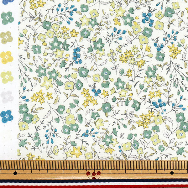 [Quantità a partire da 5] Tessuto "Broad Little Flower Garden Green Shulifl-Gr"