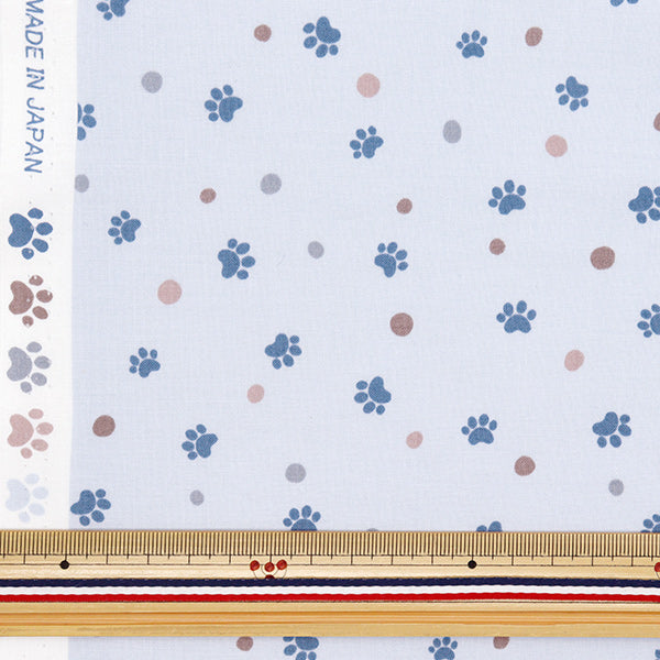 [Quantità a partire da 5] Tessuto 『tessuto ad armatura semplice Pow Dot Blue Sqpawdo-BL" 【Yuzawayaoriginale】