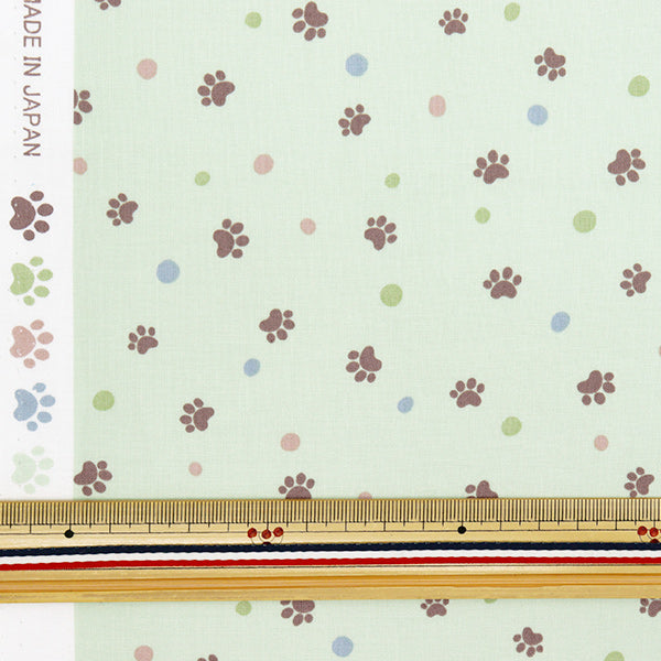 [Quantità a partire da 5] Tessuto 『tessuto ad armatura semplice Pow Dot Green Sqpawdo-Gr" 【Yuzawayaoriginale】