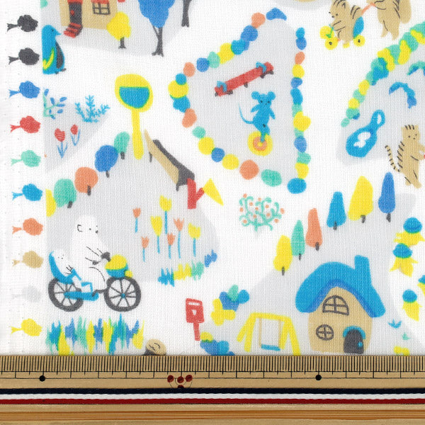 [数量5起] 织物 『双层纱布 我的小镇灰色 WGMYTO-GY"