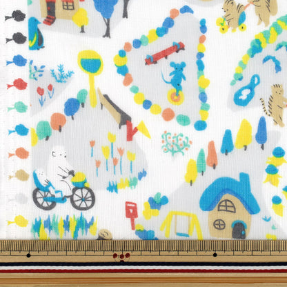 [数量5起] 织物 『双层纱布 我的小镇灰色 WGMYTO-GY"