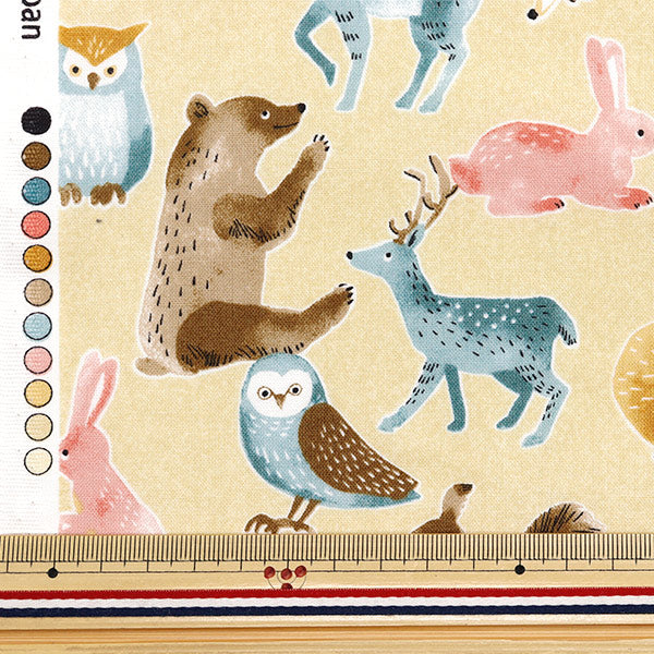 [Cantidad a partir de 5] Tela 『láminas Animal nórdico beige yz1018-a"